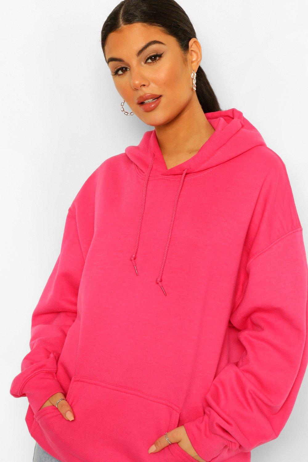 Hot pink oversized online sweatshirt